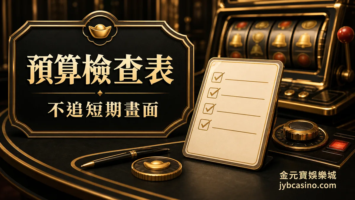 TU娛樂城 RSG 預算檢查表，呈現低波動、中波動、高波動機台的遊玩節奏